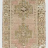 4x7 Cream & Brown Oriental Vintage Area Rug, 118x210Cm