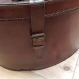 Leather hat box