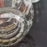Set of 5 glasses and small pichet in granite gilded border