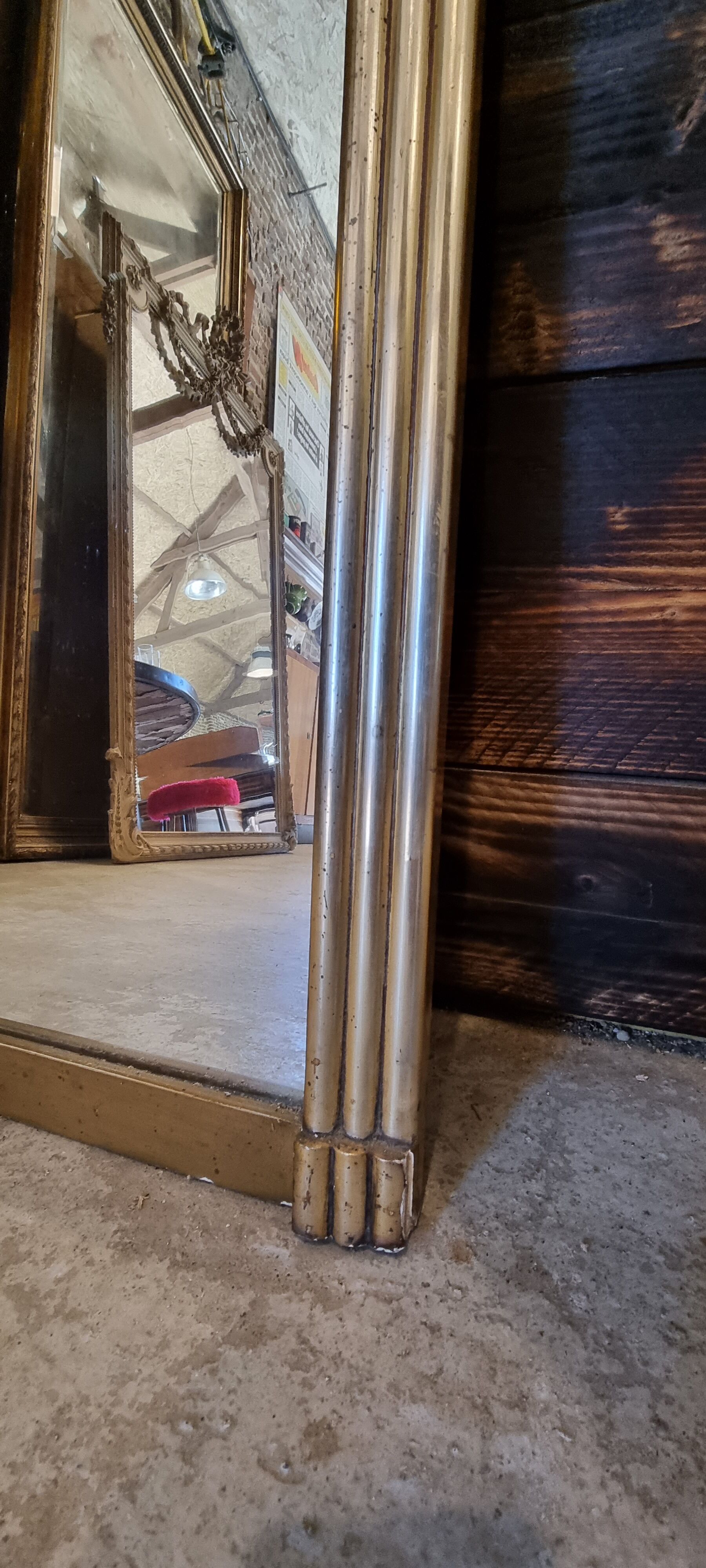 Golden art deco mirror