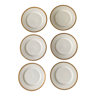 Assiettes plates en porcelaine de Limoges et dorure