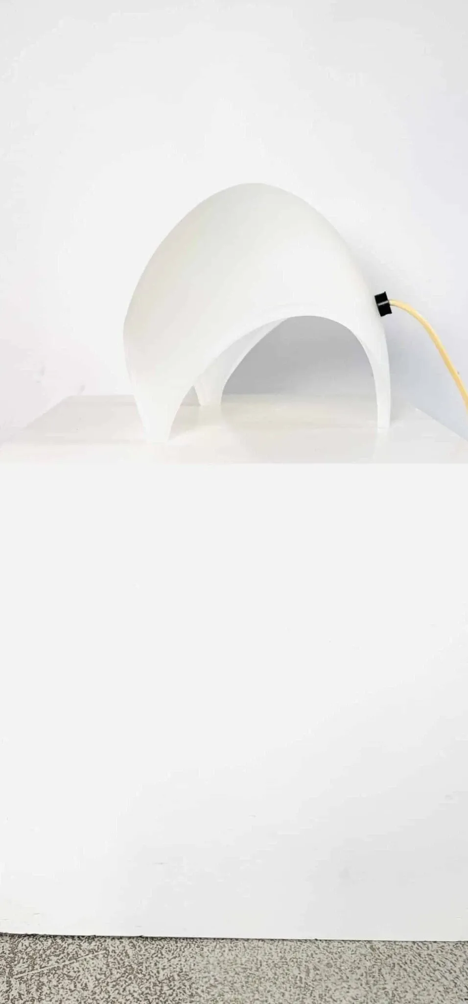 Frosted Glass 'Coque' Table Lamp By Elio Martinelli For Martinelli Luce, Italy, 1970S