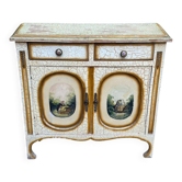 Louis XV buffet chiffonier shabby chic revamped 1950 deep fear