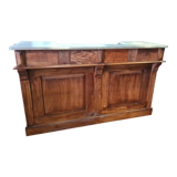 Coffee counter with zinc tray