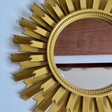 Miroir soleil doré n°2 style vintage