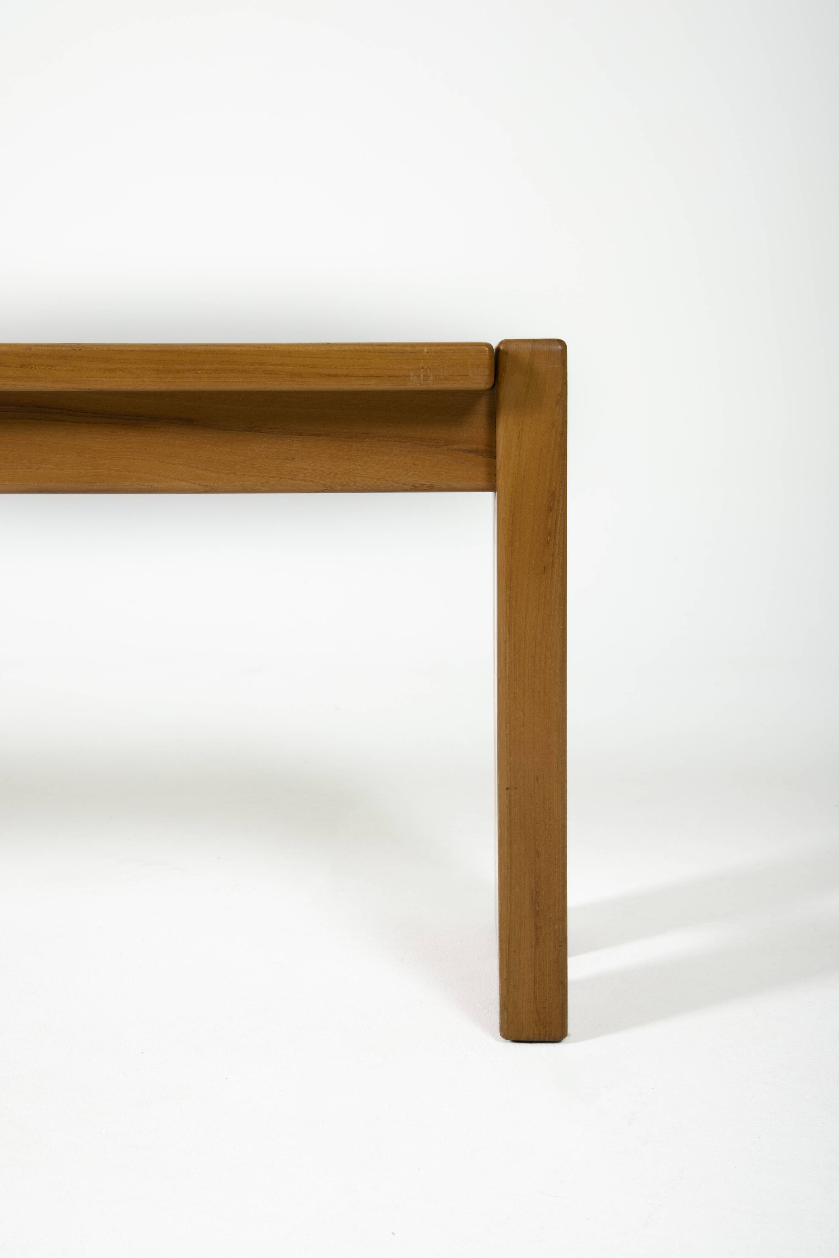 Solid elm bench, 1960s