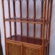 Bibliotheque en bambou et cannage rotin