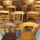 set of 20 mismatched bentwood vintage restaurant bistro chairs