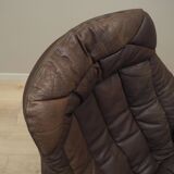 Leather swivel armchair, Danish design, 1960s, designer: H.W. Klein, manufacture: Bramin