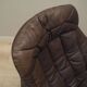 Leather swivel armchair, Danish design, 1960s, designer: H.W. Klein, manufacture: Bramin