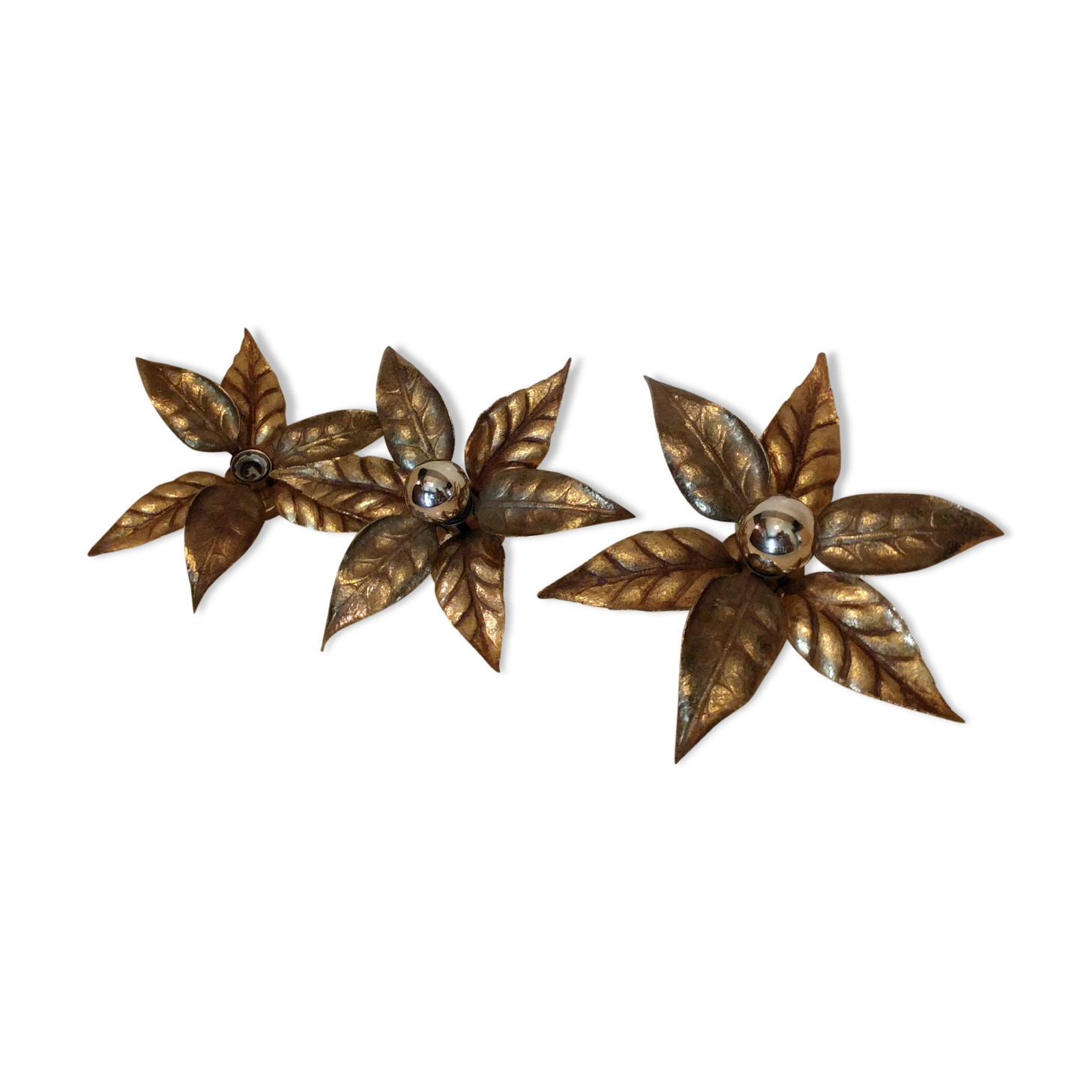 Set of 3 mid-century wall lights by Willy Daro, 1970