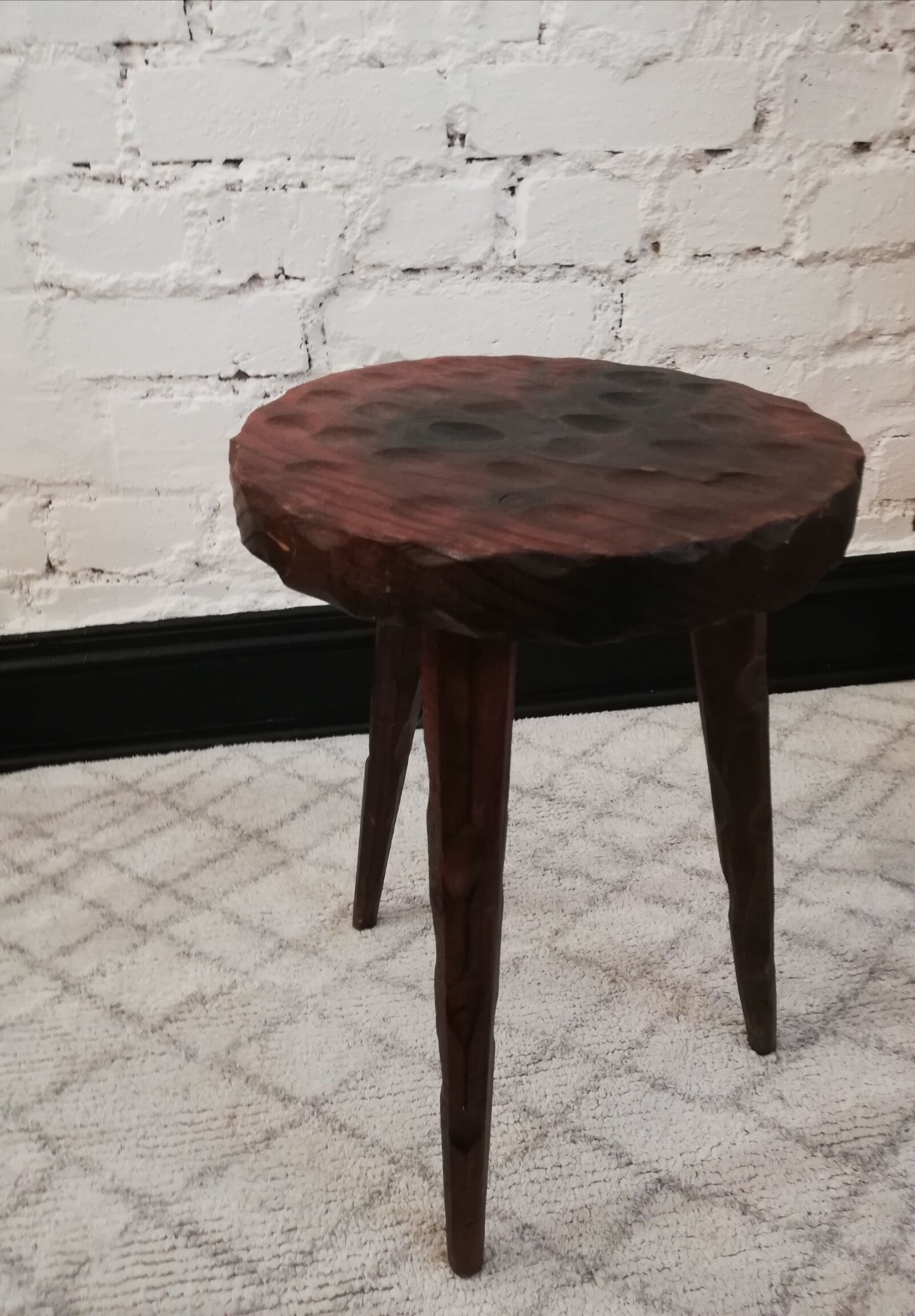 Brutalist tripod stool
