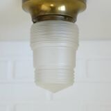 Original Art Deco Brass Sconces Pair of Ceiling Lights Antique  1920 / 1930