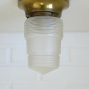 Original Art Deco Brass Sconces Pair of Ceiling Lights Antique  1920 / 1930