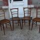 Lot de 4 chaises bistrot assises décorées