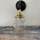 Wall lamp in brass glass and ceramic