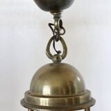 Art Deco chandelier in bronze and opaline by Jean Pascaud, 1940s.