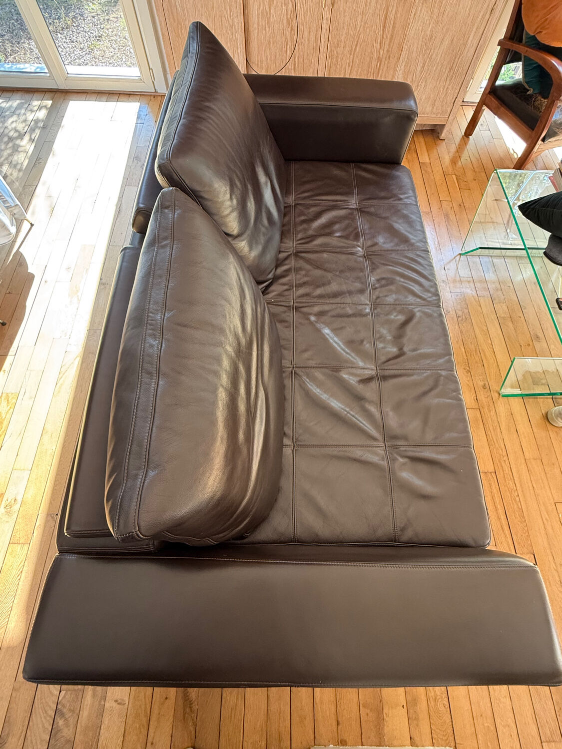 Bo concept chocolate leather 3-seater sofa, very good condition