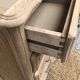 Raw wood chest of drawers with 5 drawers