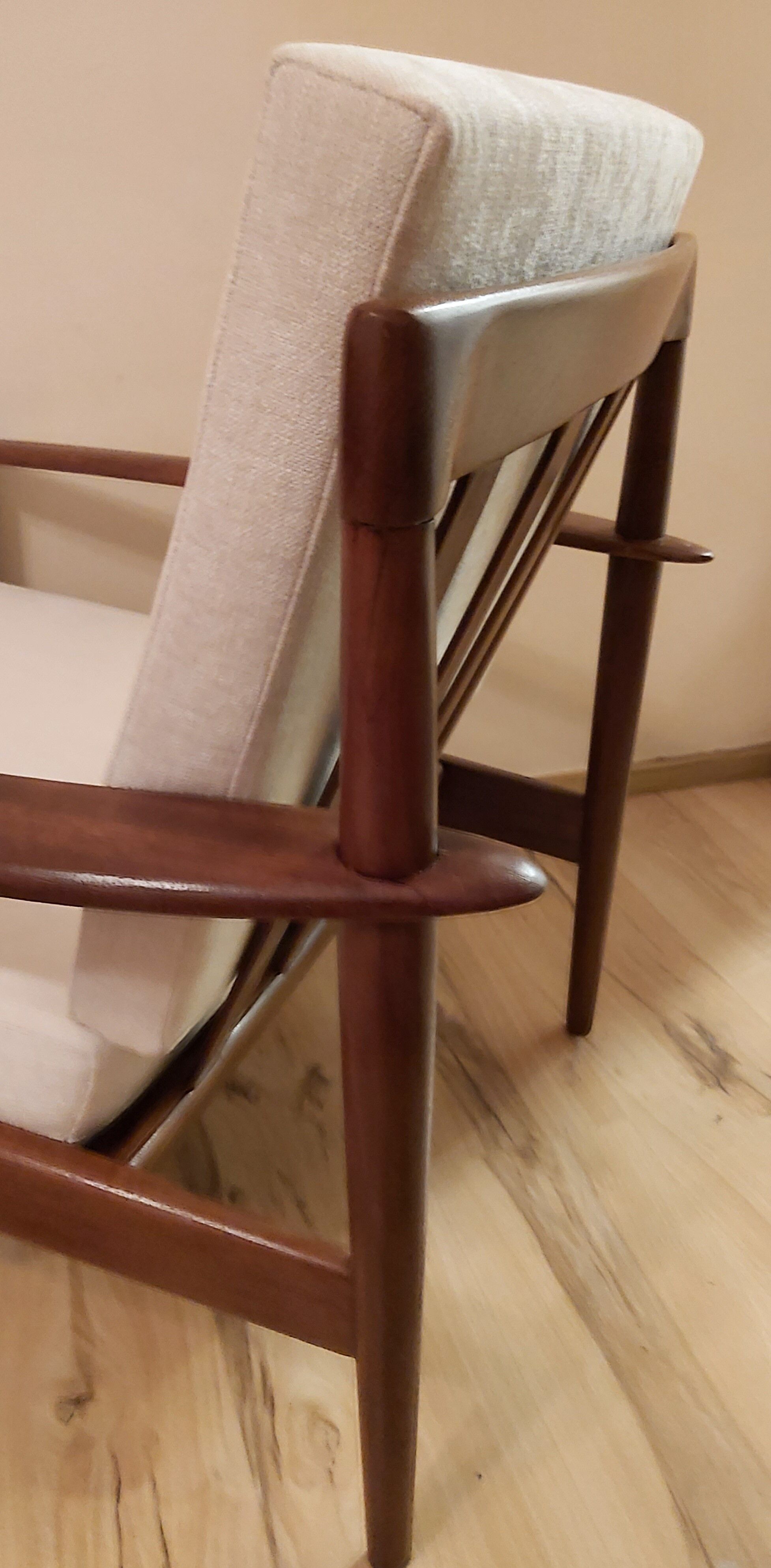 Pair of armchairs by G.Jalk for Poul Jeppesens Møbelfabrik, Denmark, 1950s