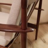 Pair of armchairs by G.Jalk for Poul Jeppesens Møbelfabrik, Denmark, 1950s