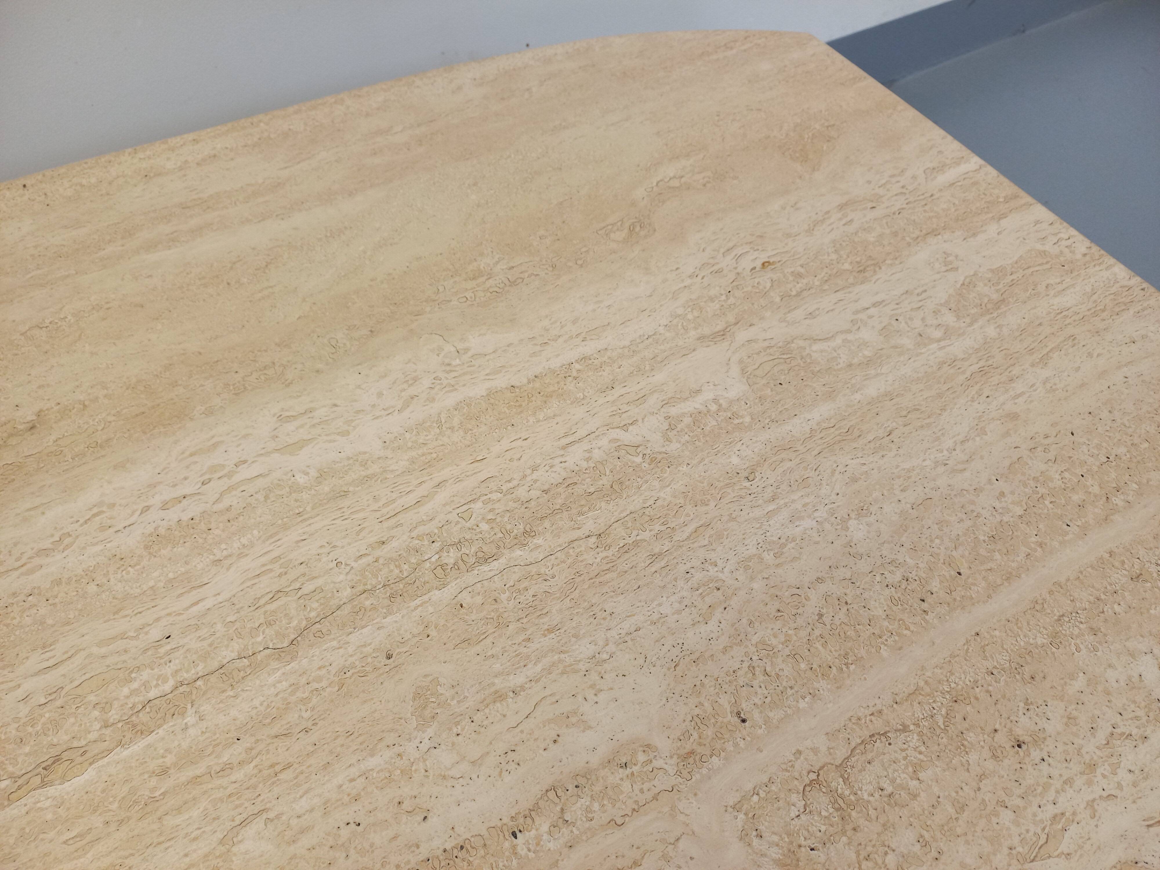 Vintage travertine coffee table from the 80s