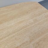 Table basse vintage en travertin des années 80