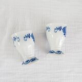 Set of 2 earthenware egg cups with zwiebelmuster