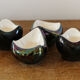 Lot of iridescent earthenware salerons