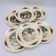 6 flat plates "Obernai" from the Sarreguemines pottery.
