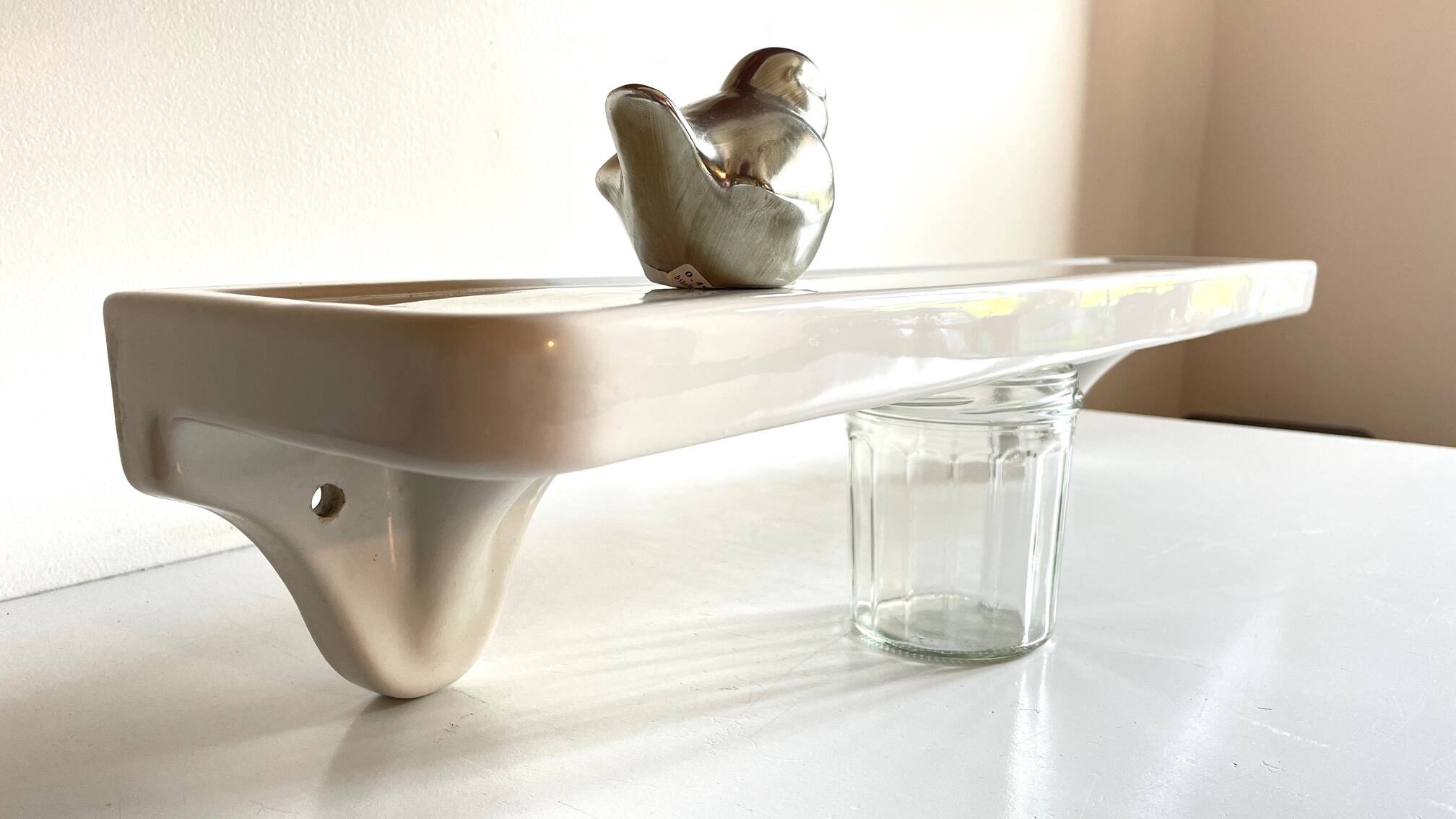 Vintage ceramic wall shelf - france