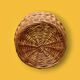 Large vintage wicker basket with lid – circa 1960