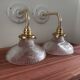Paire d’appliques murales tulipes holophane