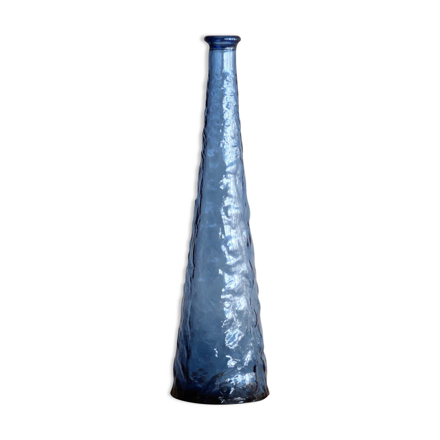 Purple Empoli glass bottle, 60s