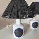 Paire de lampes de table en porcelaine, Bing & Grøndahl, Danemark, années 1960, ensemble de 2.