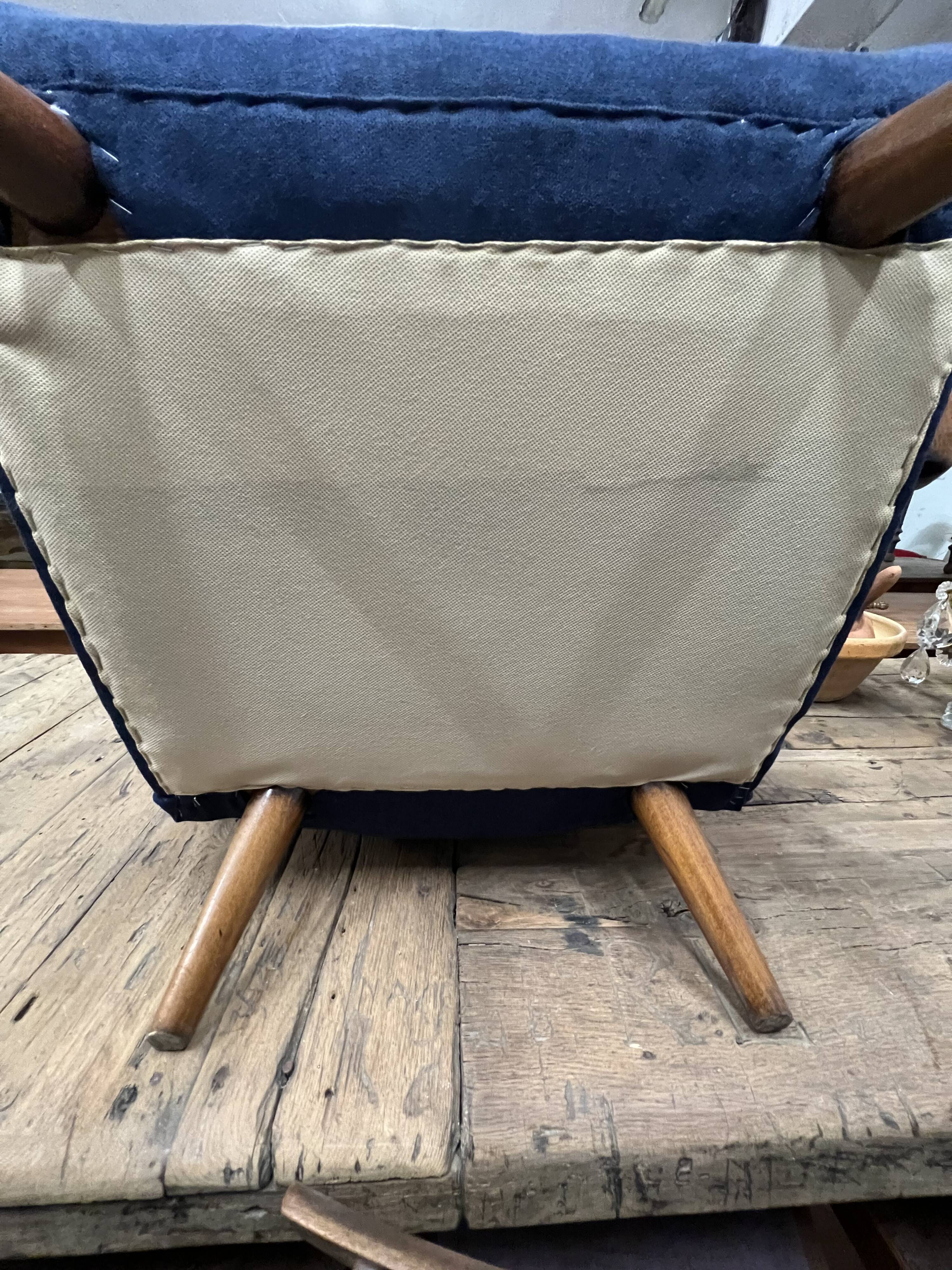 Blue vintage armchair