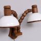 Steinhauer set Oak wood Wall lamps 1970s