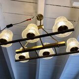6 glass chandelier