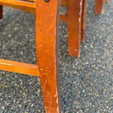 4 solid wood chairs in beech color