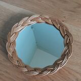 Miroir rond rotin osier 18cm