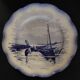 Sarreguemines earthenware plate with Marine decor late 19th century early 20th century