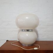 Murano pulegoso glass double shade table lamp Mazzega 1970s