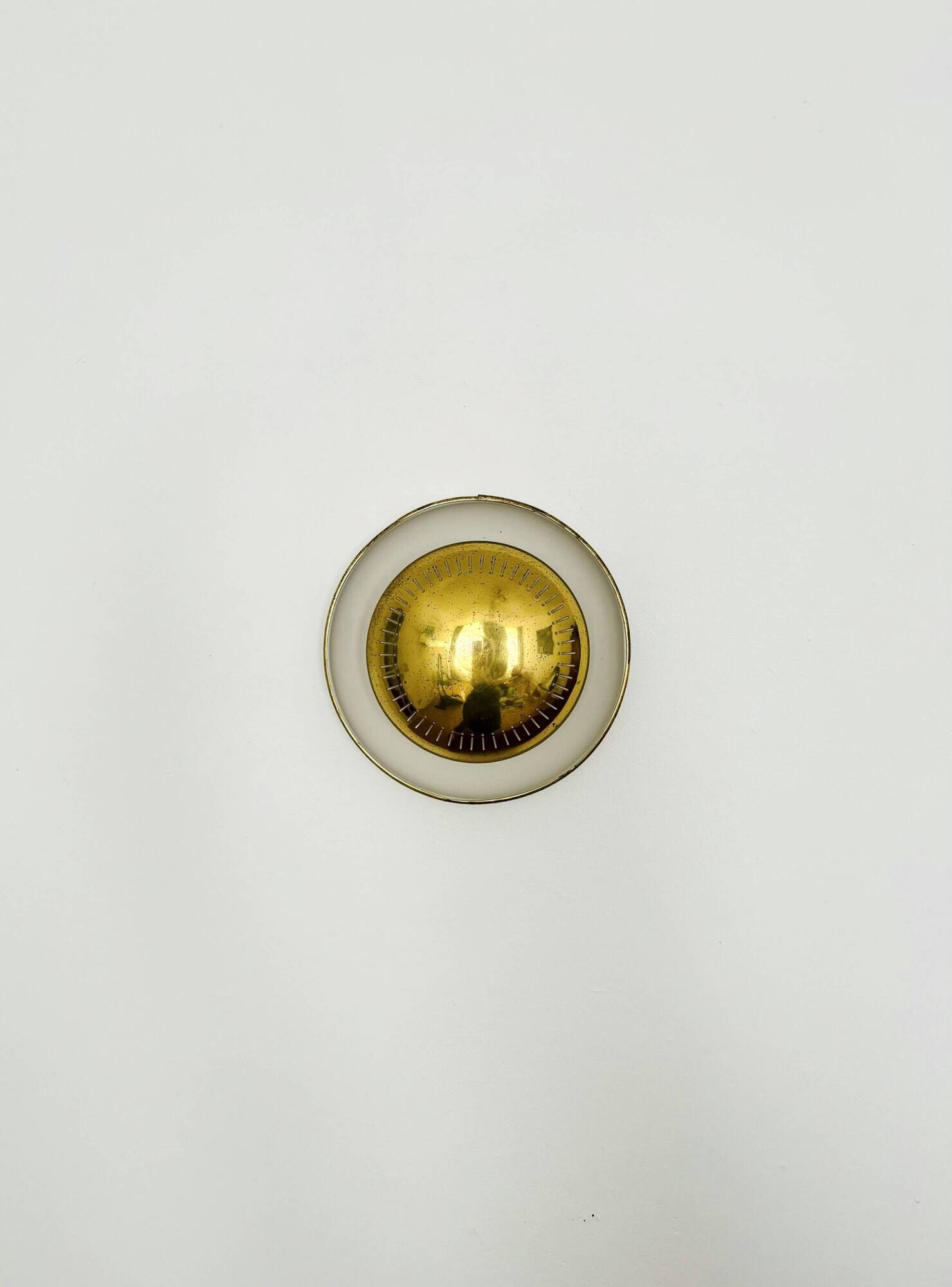 Beautiful Italian Brass Sunburst Wall or Flush Lamp