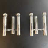 Pair of double wall lamps from Sciolari Italy 1960