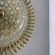 Ceiling Light in Hollywood Regency Style made of Glass and Brass, Ernst Palme Palwa, 1970s, Germany