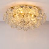 Spectacular Sputnik Flush Mount Glass Snow Balls by Doria, Germany, 1970s