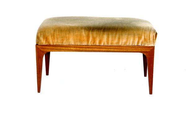 Tabouret ''repose-pied'' en acajou, Suède, 1950