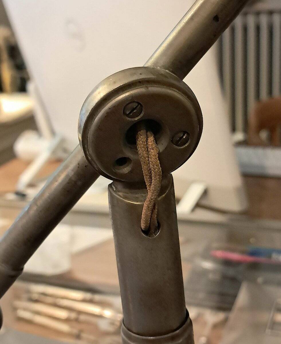 Edouard-Wilfred Buquet, balance lamp, 20th century