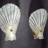 Wall lamps glass shells barovier toso murano