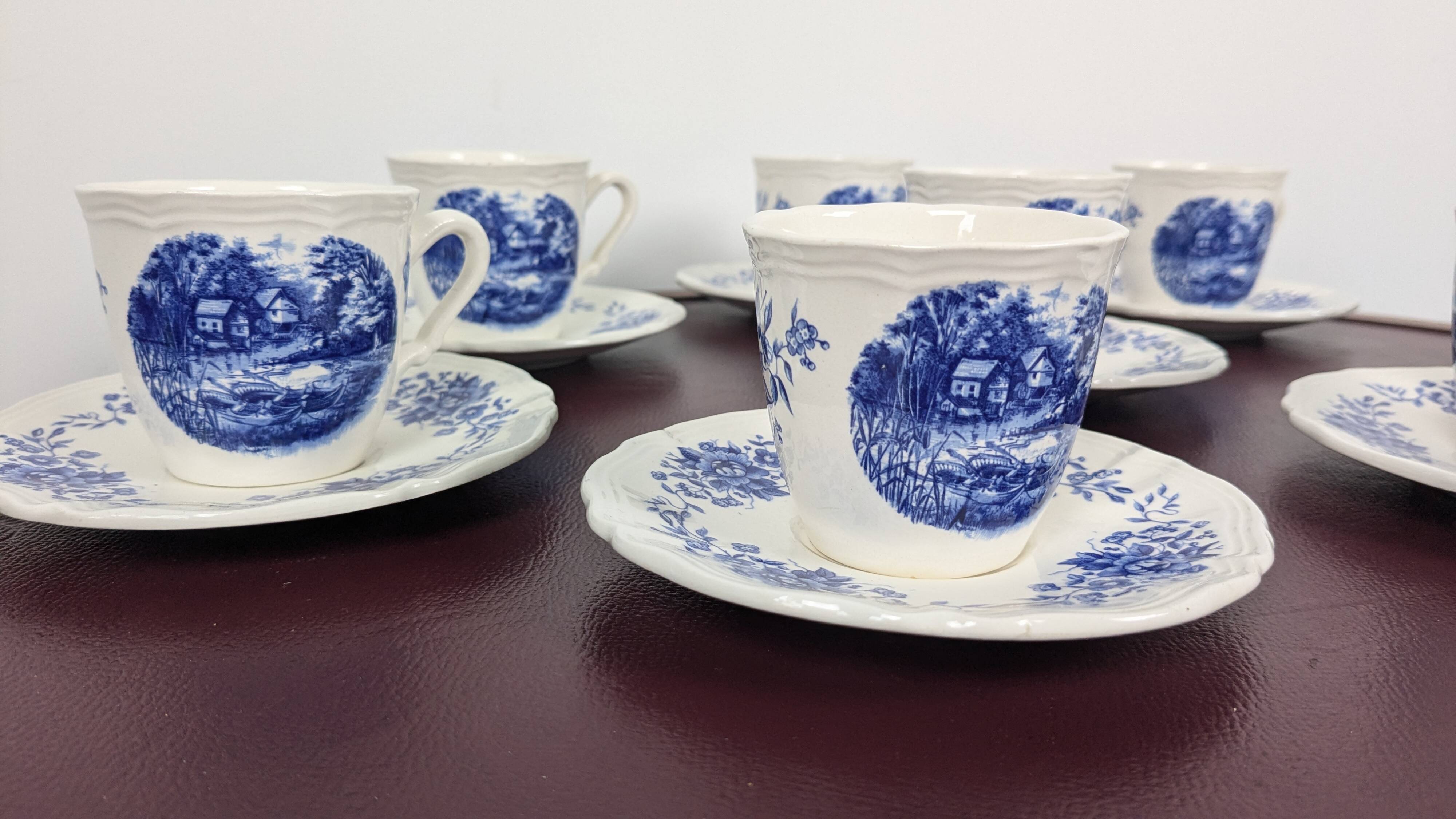 16-piece ceramic coffee set from Sarreguemines